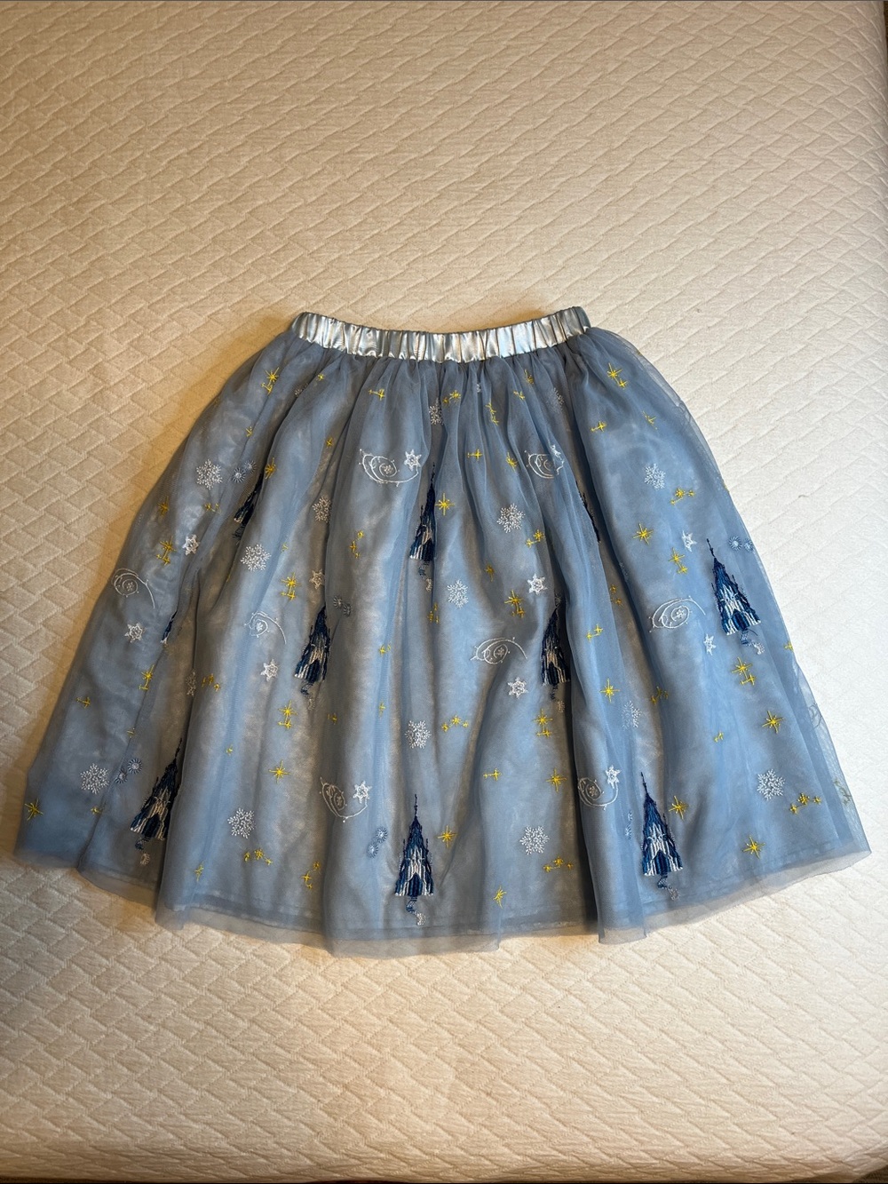 Disney x Hannah Andersson Frozen layered tulle/satin skirt, lt blue, kids M